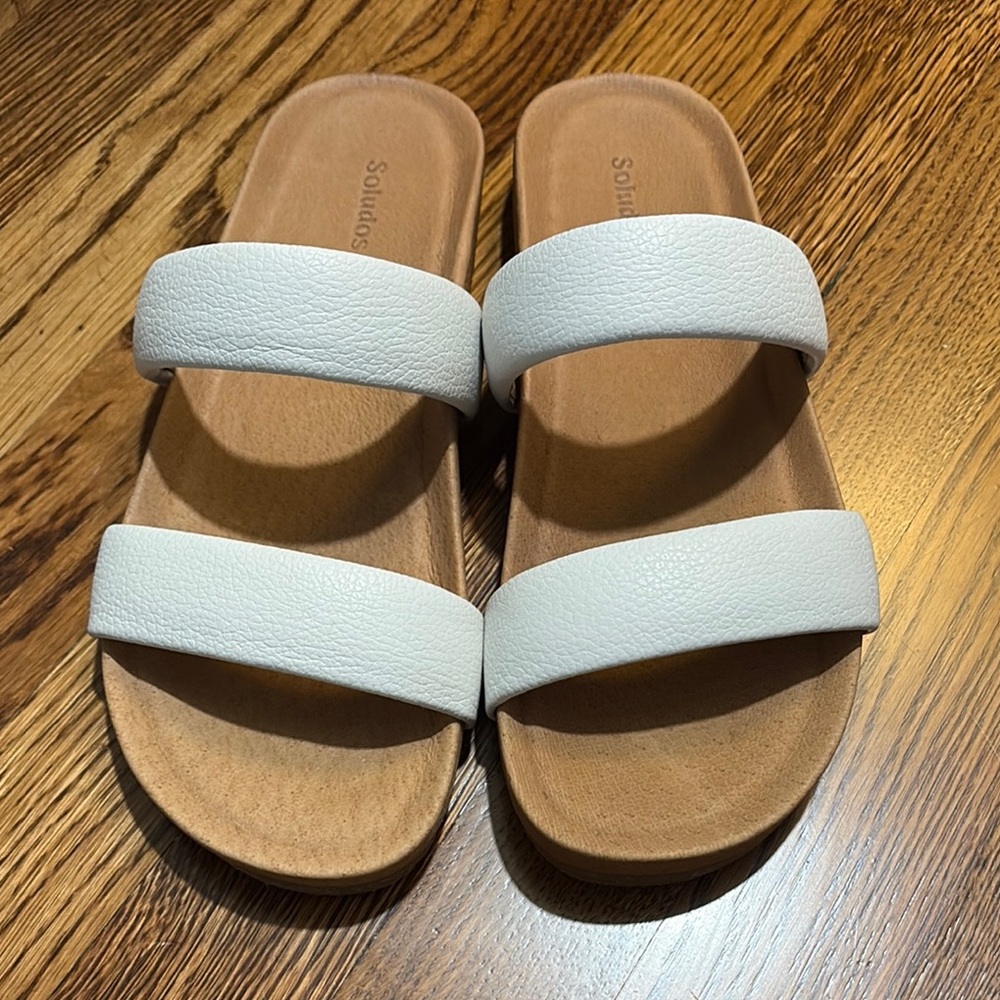 Soludos white Double Strap Sandals